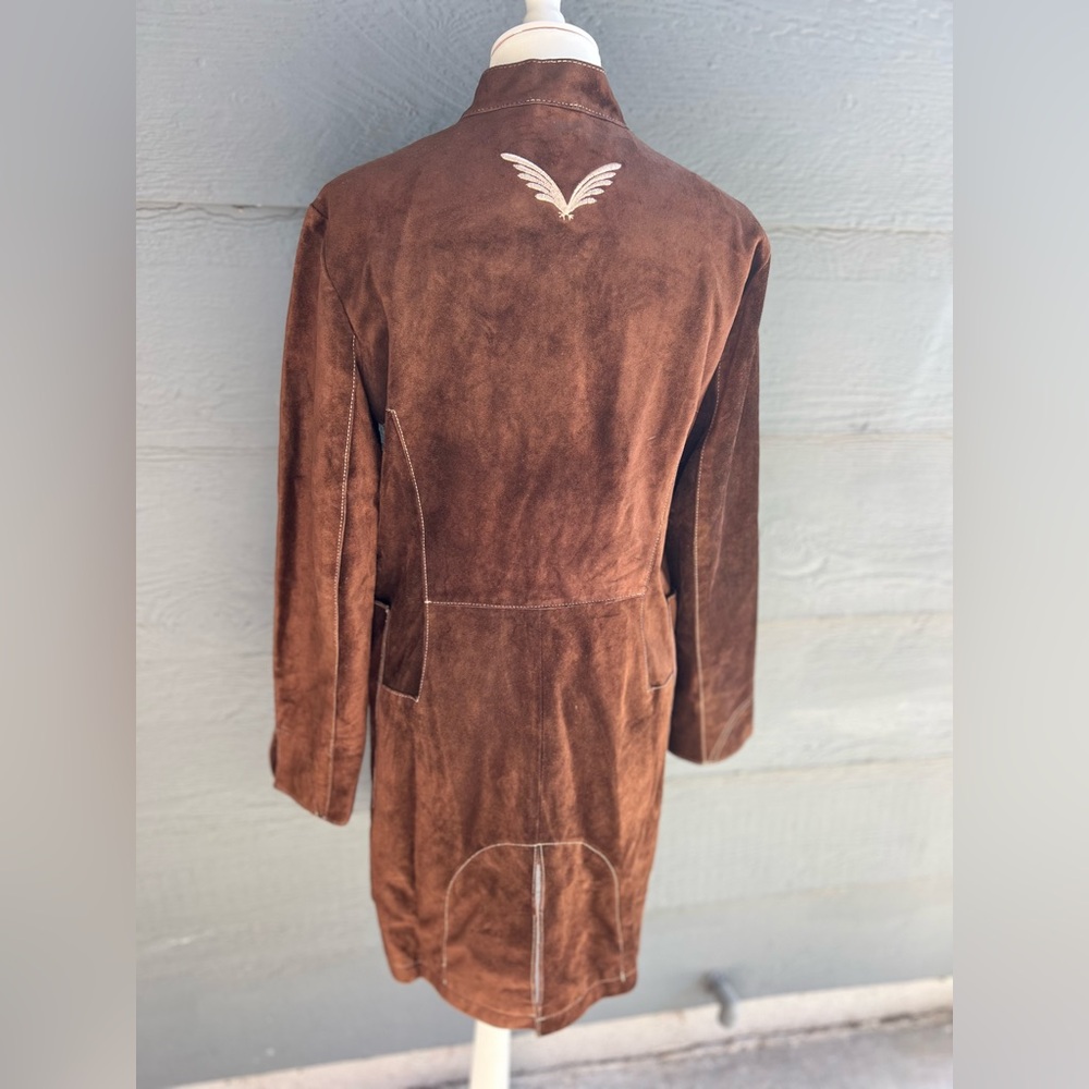 Vintage Brown Leather Suede Jacket - Picture 6 of 6
